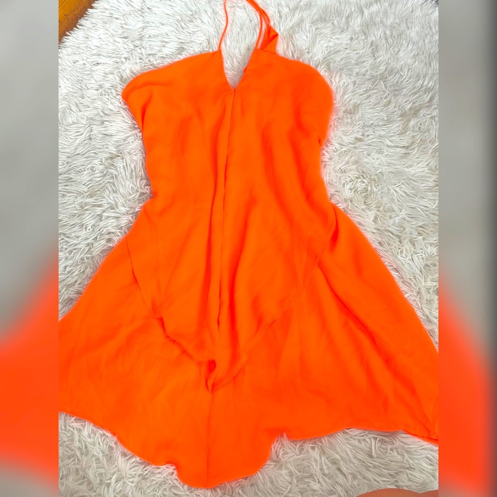 Neon Orange Flow Dress Size M